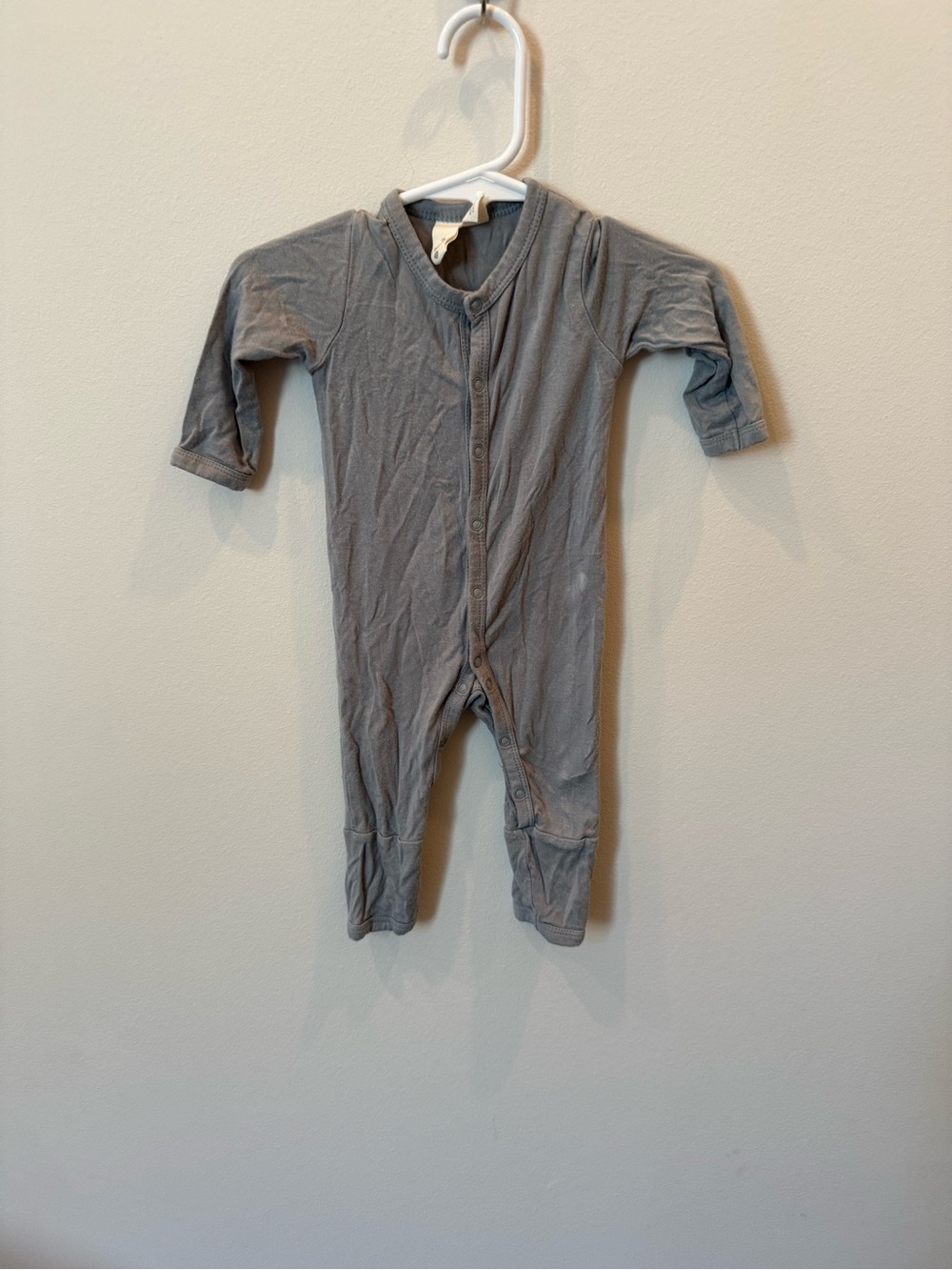 Kyte Baby 0-3M Slate Gray Sage Bamboo Snap Romper